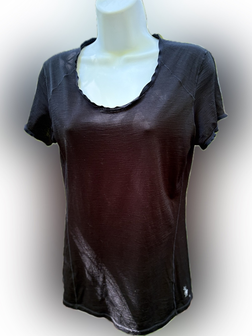 Smartwool Women’s Black Short-Sleeve Scoop Neck Tee